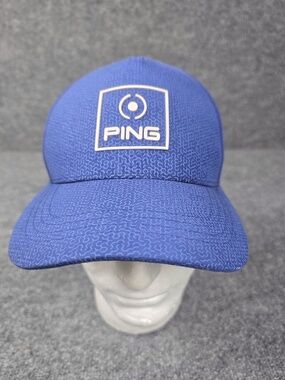 Ping Textured Camo Golf Cap Mid Blue - SensorCool Performance Hat